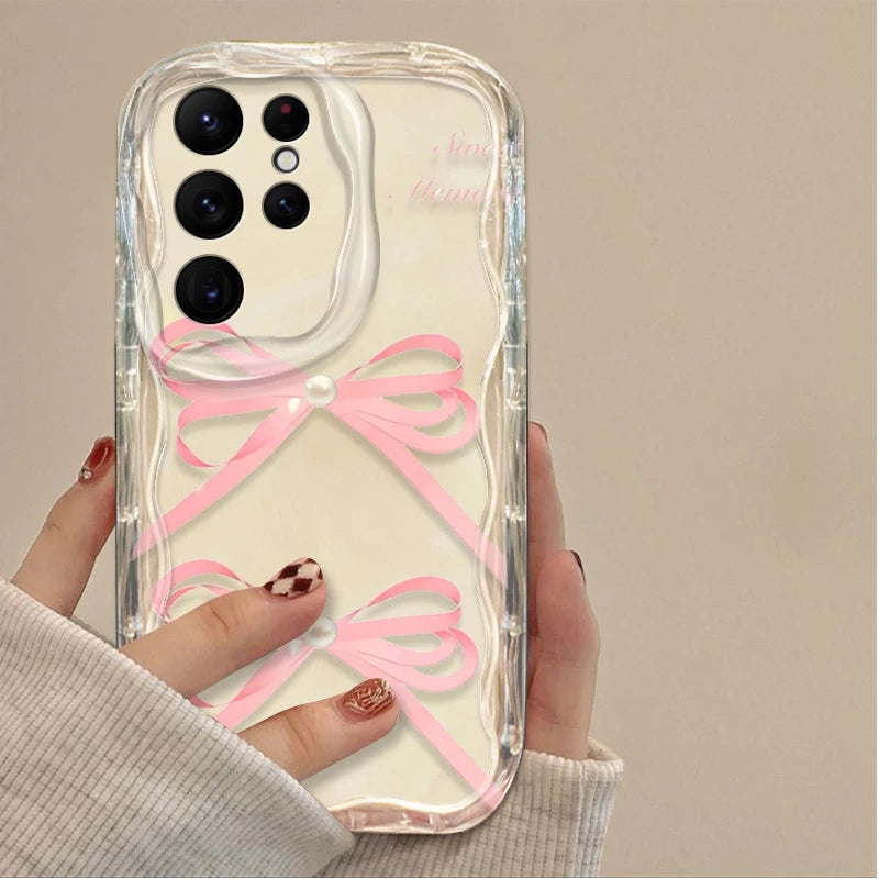 Black Bowknot Heart Case for Samsung