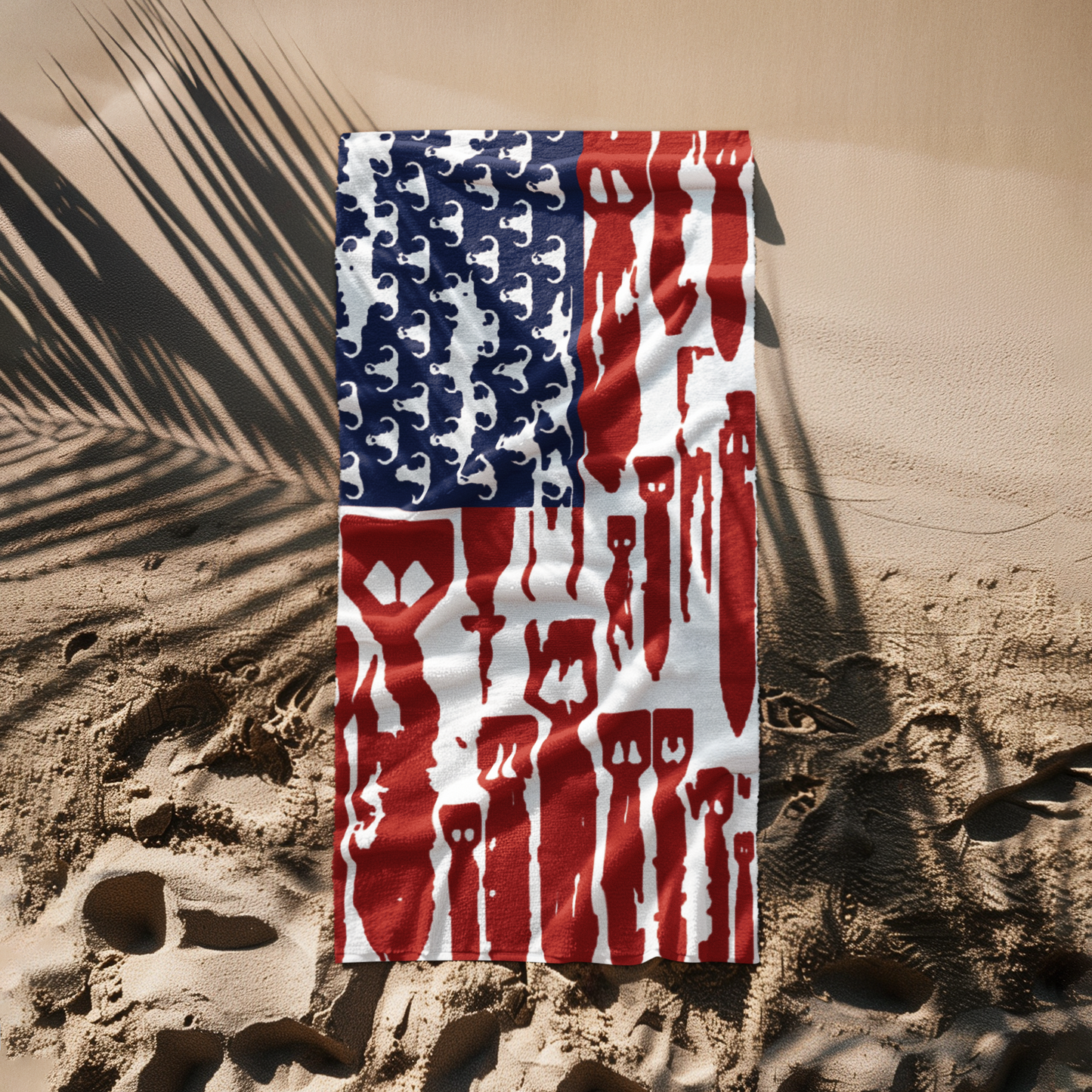 Print On Demand - Beach Towel - "EOD Bomb Flag"