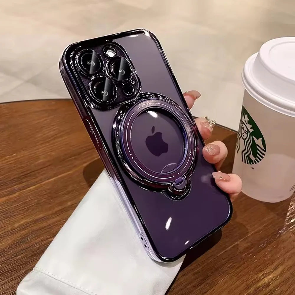 MagSafe Ring Stand Clear Case for iPhone