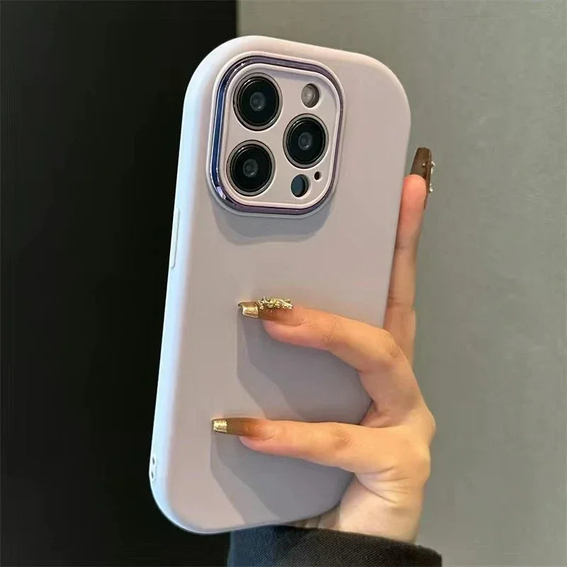 Cute Soft Silicone Candy Color Phone Case