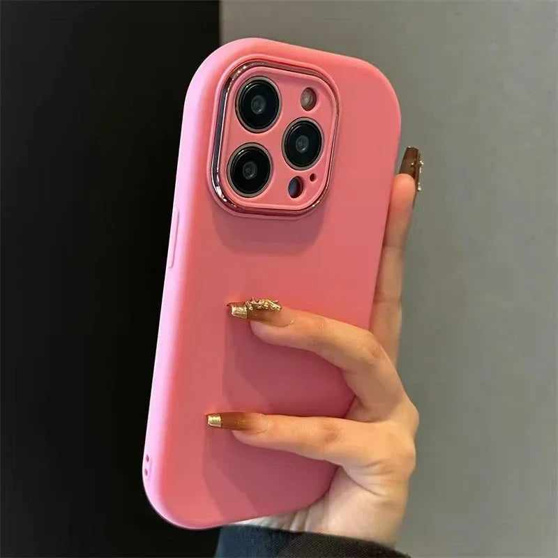 Cute Soft Silicone Candy Color Phone Case