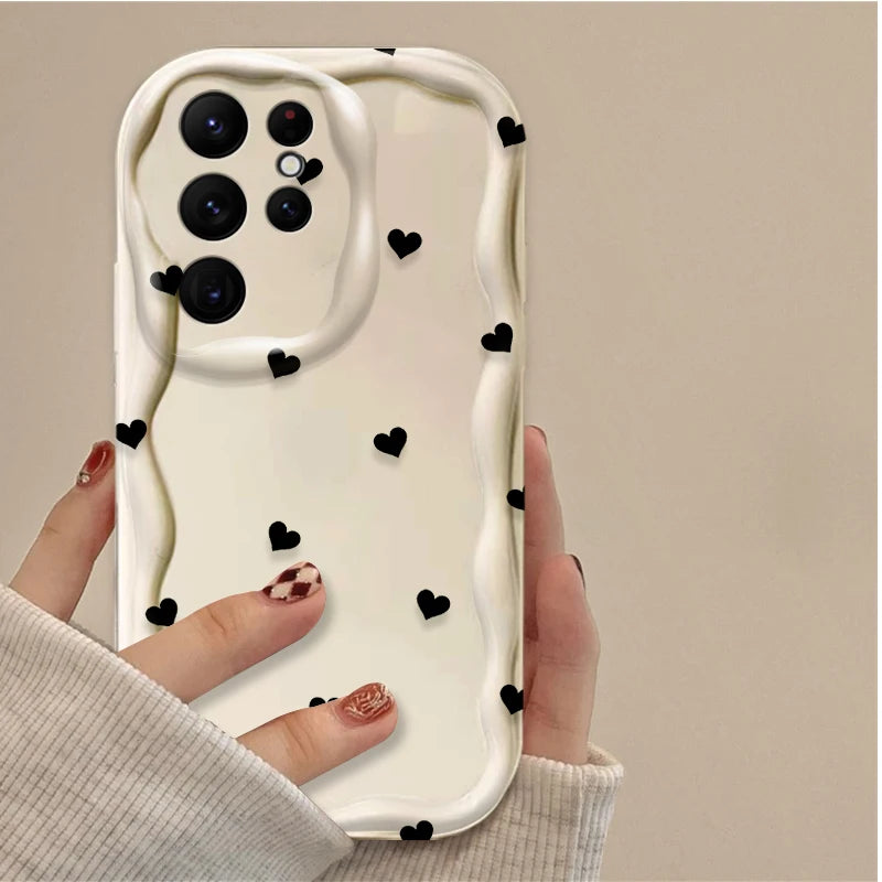 Black Bowknot Heart Case for Samsung