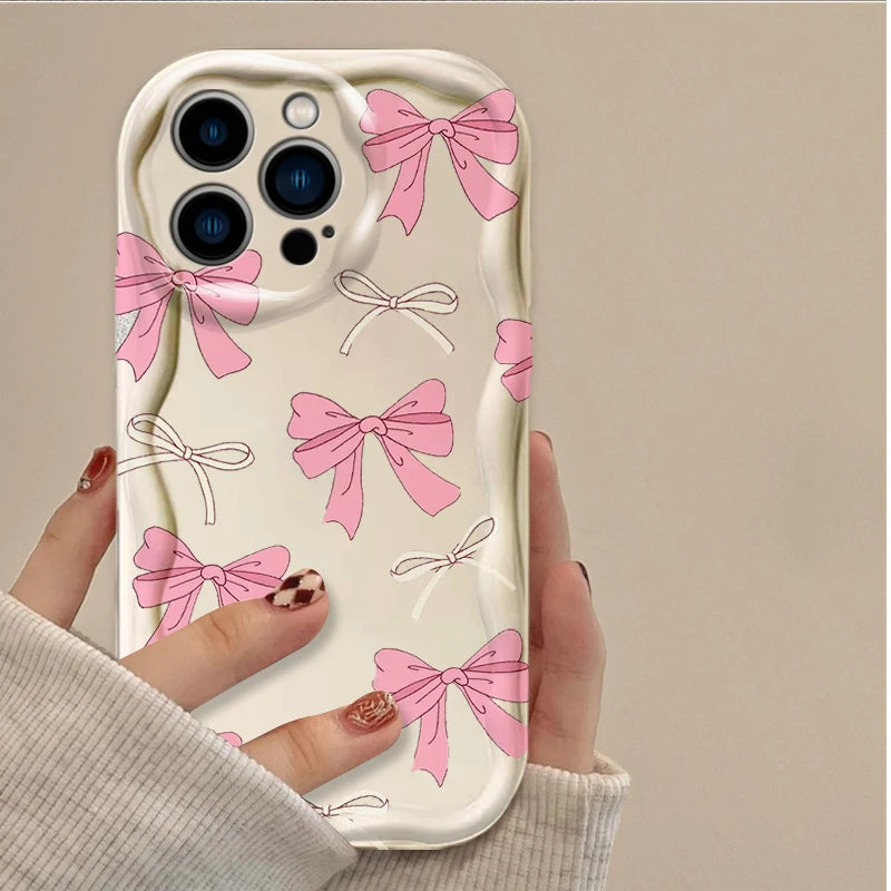 Black Bowknot Heart Case for iPhone