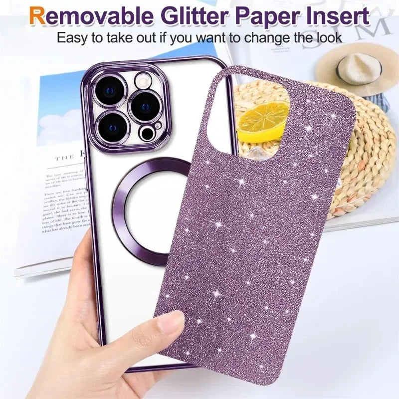 Electroplate Glitter Magsafe Phone Case
