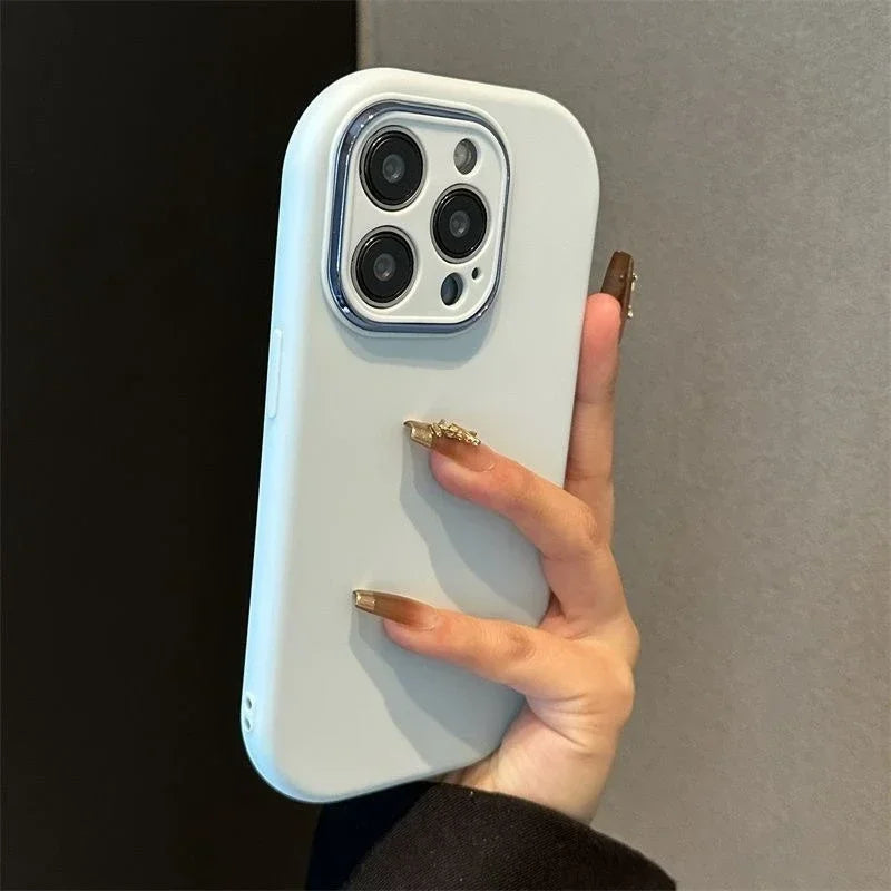 Cute Soft Silicone Candy Color Phone Case