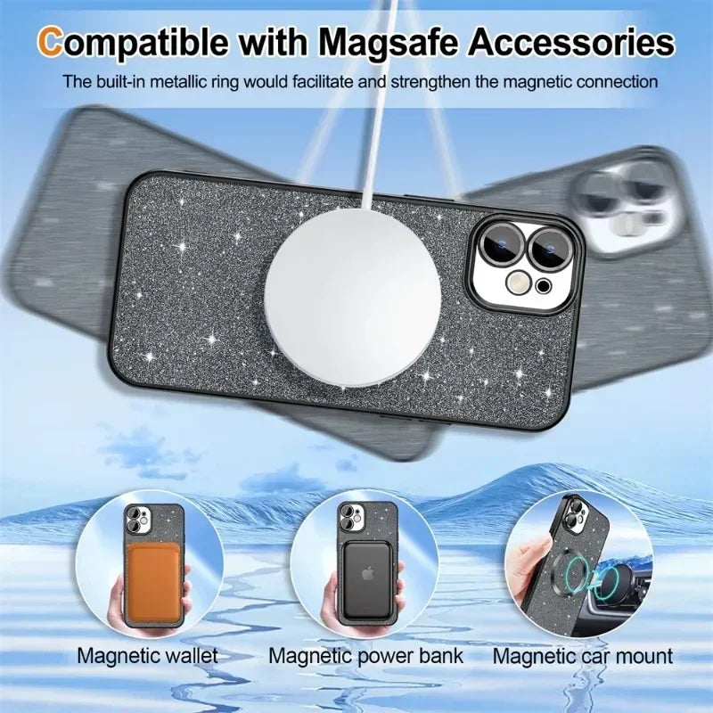 Electroplate Glitter Magsafe Phone Case