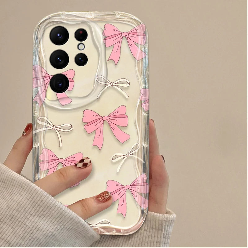 Black Bowknot Heart Case for Samsung