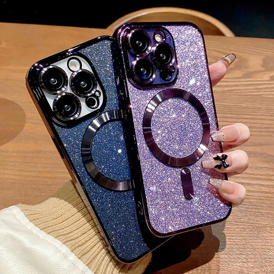 Electroplate Glitter Magsafe Phone Case