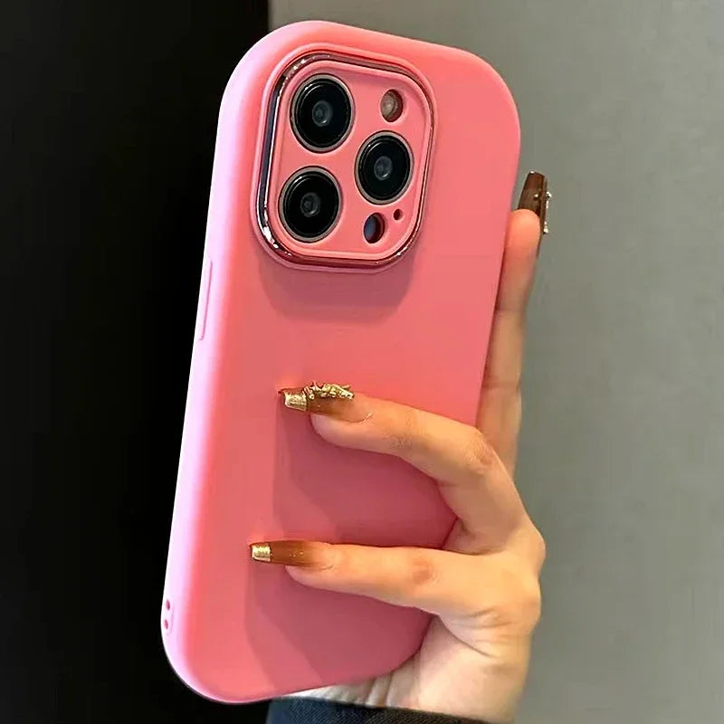 Cute Soft Silicone Candy Color Phone Case