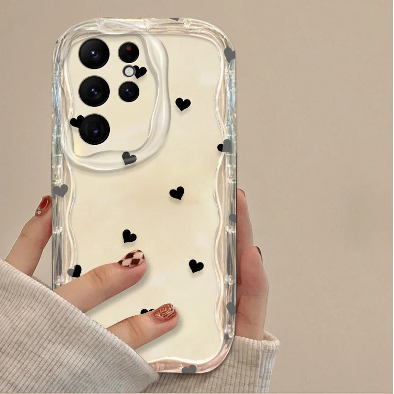 Black Bowknot Heart Case for Samsung