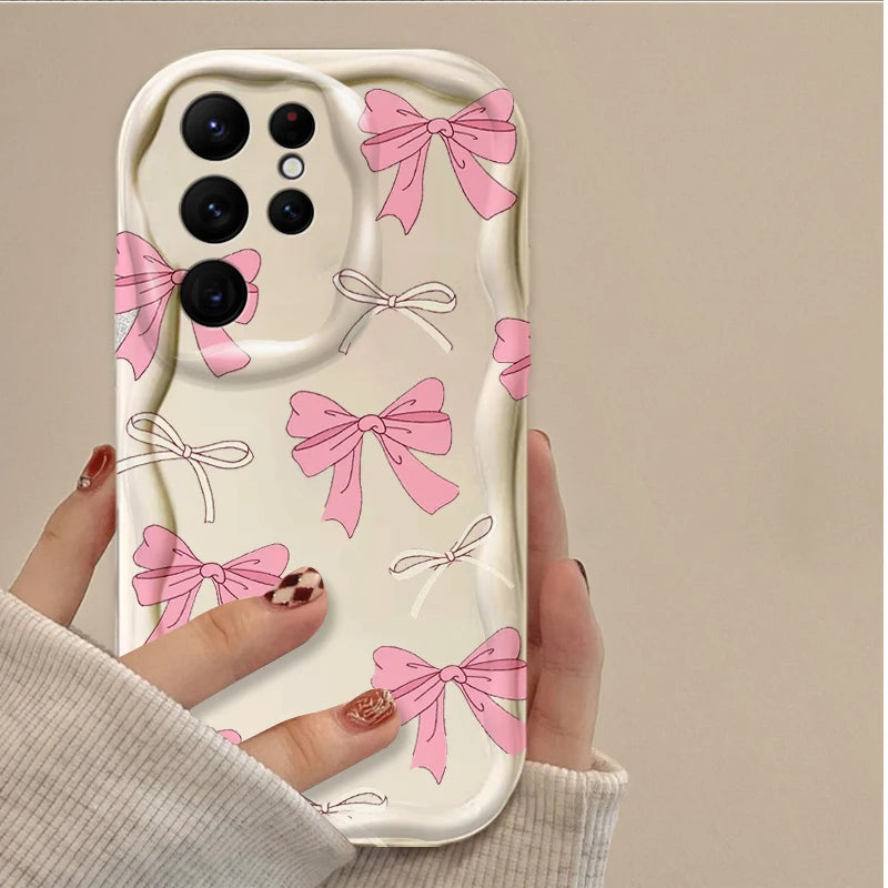 Black Bowknot Heart Case for Samsung