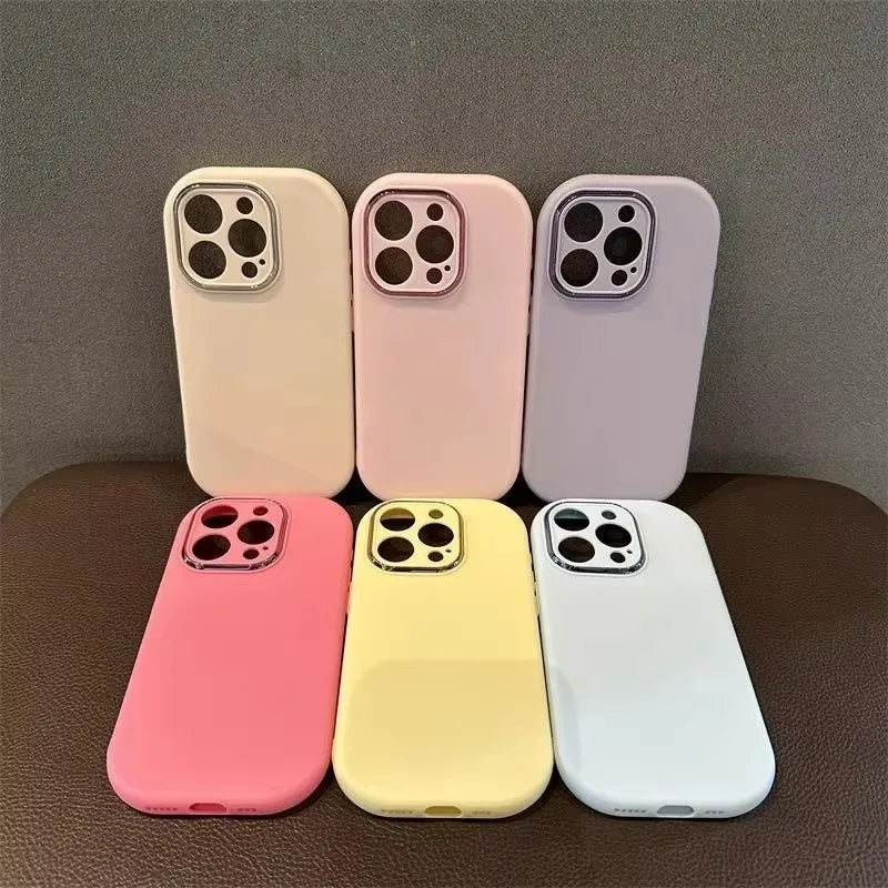 Cute Soft Silicone Candy Color Phone Case