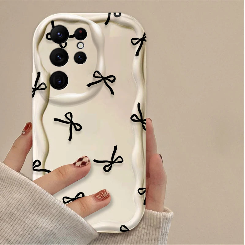 Black Bowknot Heart Case for Samsung