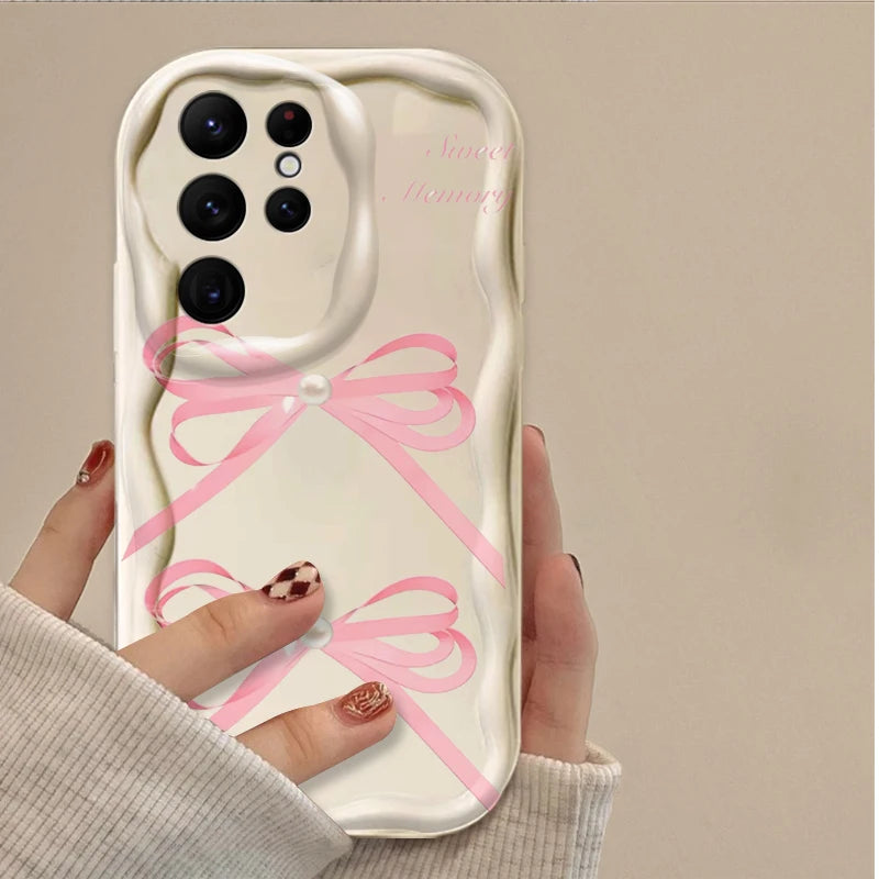 Black Bowknot Heart Case for Samsung