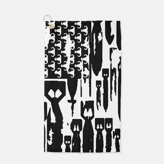 Print On Demand - Golf Towel - "EOD Bomb Flag" (Black on White)